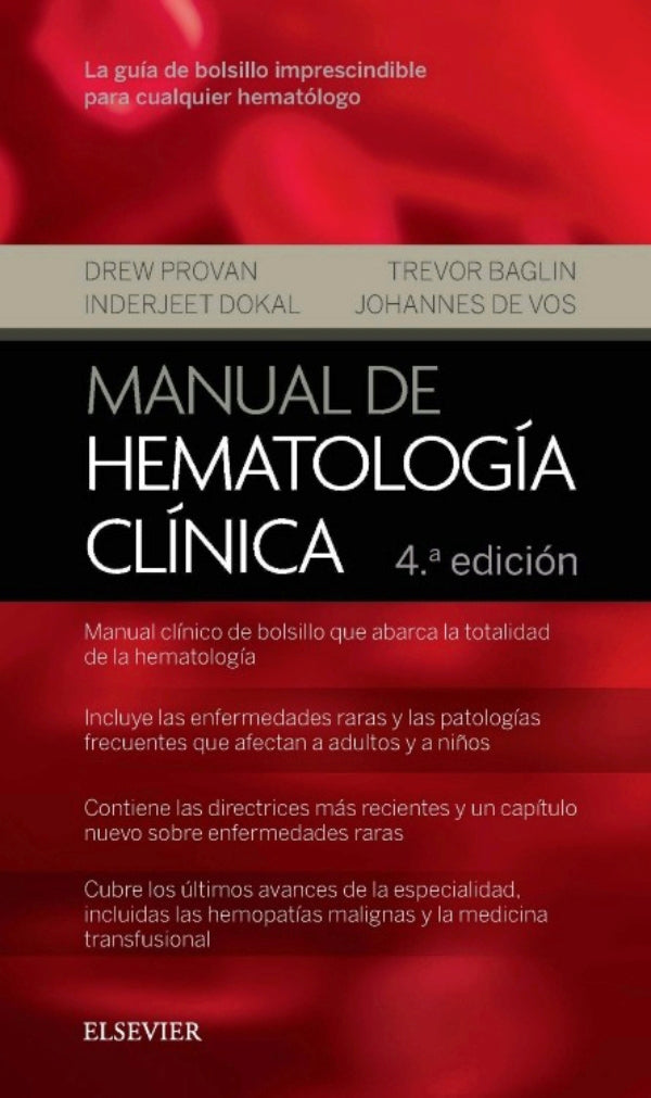PROVAN, D., MANUAL DE HEMATOLOGÍA CLÍNICA 4 ED. © 2017